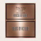 バラ金ゴールド銅青銅ミニマエレガントリスト 名刺 (外部フラット)