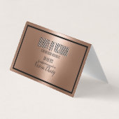 バラ金ゴールド銅青銅ミニマエレガントリスト 名刺 (裏面)