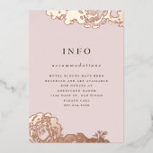 バラ金ゴールド開花招待状 箔招待状 (正面)