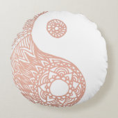 バラ金ゴールド陰陽 ラウンドクッション (正面)