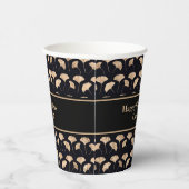 バラ金ゴールド離れ銀子50歳パーソナライズされた誕生日 紙コップ (右)