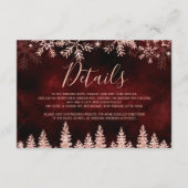 バラ金ゴールド雪は赤いクリスマス冬の詳細 エンクロージャーカード (正面)