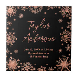 バラ金ゴールド雪片ベビー誕生統計 タイル