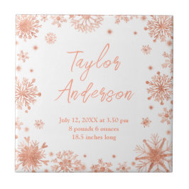 バラ金ゴールド雪片ベビー誕生統計 タイル