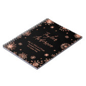 バラ金ゴールド雪片ベビー誕生統計 ノートブック (左側)