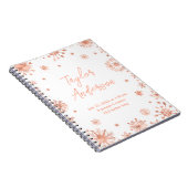 バラ金ゴールド雪片ベビー誕生統計 ノートブック (右側)