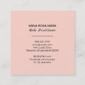 *~*バラ金ゴールド霊気開業者マスターシンボル スクエア名刺 (裏面)