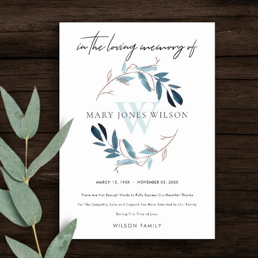 バラ金ゴールド青葉リース悔やみや弔慰メモリアル サンキューカード