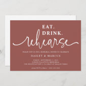 バラ金ゴールド食べドリンクリハーサルディナー 招待状 (正面/裏面)