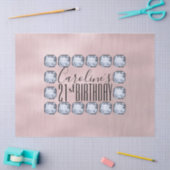 バラ金ゴールド高級ガラステクスチャ誕生日 薄葉紙 (クラフト)