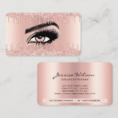 バラ金ゴールド高級グリッター乾燥 名刺 (正面/裏面)