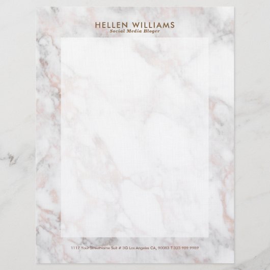 バラ金ゴールド高級フェイク大理石 レターヘッド (正面)