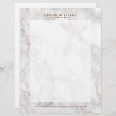 バラ金ゴールド高級フェイク大理石 レターヘッド (正面/裏面)