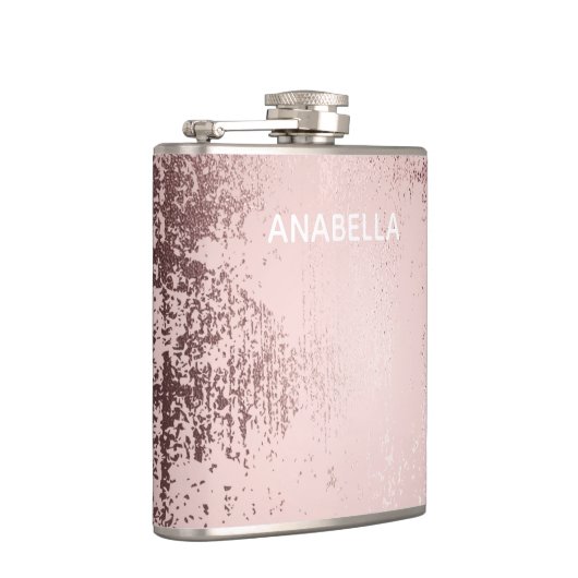 バラ金ゴールド高級メタリックパーソナライズされた フラスク (右)