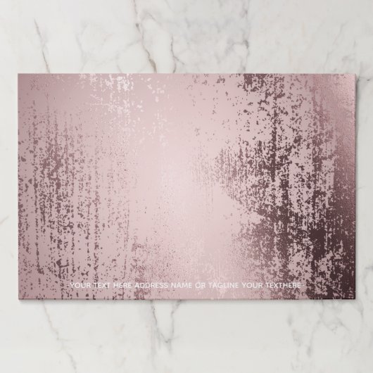 バラ金ゴールド高級メタリックパーソナライズされた ペーパーパッド (正面)