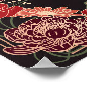 バラ金ゴールド魅惑庭園の結婚式ウェルカムサイン ポスター (角)