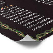 バラ金ゴールド魅惑庭園の結婚式座席表 ポスター (角)