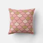 バラ金ゴールド魚鱗グリッター効果 クッション (裏面)