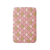 バラ金ゴールド魚鱗グリッター効果 バスマット (正面縦)