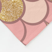 バラ金ゴールド魚鱗グリッター効果 フリースブランケット (角)