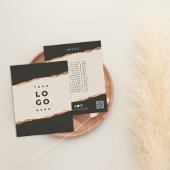 バラ金ゴールド黒エレガントモダンガーリー価格QRコード チラシ