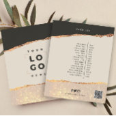 バラ金ゴールド黒エレガントモダンガーリー価格QRコード チラシ