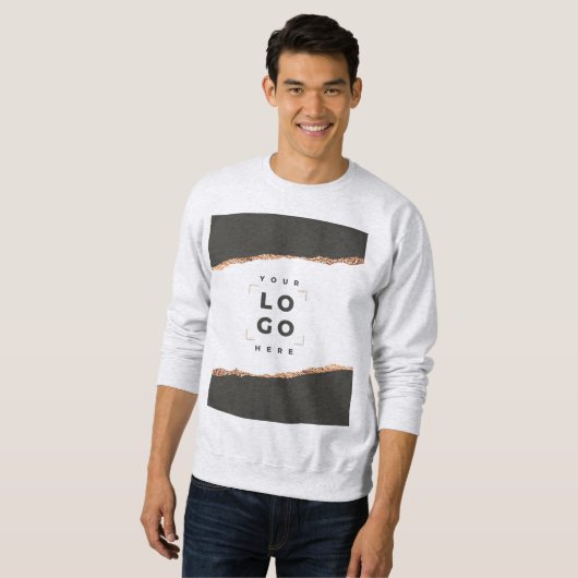 バラ金ゴールド黒エレガントモダンユニーク スウェットシャツ (正面フル)