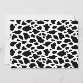 バラ金ゴールド1枚フォトフローラ牛1歳の誕生日 招待状 (裏面)