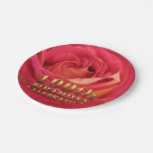 バラ金ゴールド100番目の誕生祝いパーティーPP ペーパープレート (アングル)