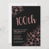 バラ金ゴールド100th誕生日パーティー 招待状 (正面)