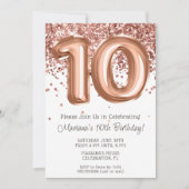 バラ金ゴールド10th Birthday Partyへの招待 招待状 (正面)