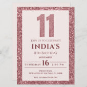 バラ金ゴールド11歳 招待状 (正面/裏面)