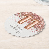 バラ金ゴールド11th誕生日パーティー ペーパーコースター (アングル)