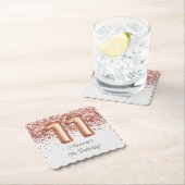 バラ金ゴールド11th誕生日パーティー ペーパーコースター (インサイチュ)