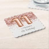 バラ金ゴールド11th誕生日パーティー ペーパーコースター (アングル)