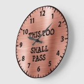 バラ金ゴールド12ステップSober Sobriety回復時計 ラージ壁時計 (傾斜)