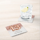 バラ金ゴールド13th誕生日パーティー ペーパーコースター (インサイチュ)