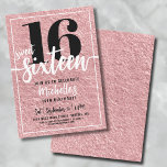 バラ金ゴールド16th誕生日パーティー 招待状<br><div class="desc">シックで「Sweet sixteen」スタイリッシュの誕生日パーティーの招待を紹介し、この特別なマイルストーンに祝最適なしゃれている。このお洒落デザインはフェイクバラ金ゴールドフォイルの背景を特徴とし、上部にセリフと台本の書で目立つ「Sweet 16」がはっきりした表示されている。招待期間中の文字は、白黒モダンのフォントを組み合わせてスクリプトを作成し、バラ金ゴールドの背景に対する洗練されたコントラストを作成する。エッジがクリーンなのまわりに白いフレームは、エレガンスの追加のtouch。背面は、バラ金ゴールドテーマ保、の見た目の凝集性を続ける。カスタマイズ可能な背景色、フォント、およびフレームを持つ素晴らしい甘い16誕生祝いに最適なスタイル。バラ金ゴールドSweet sixteen16thバースデーパーティー招エレガント待ピッモダンクガーリーの白黒。印刷された招待状として、または電子メールで送信するか、ローカルで印刷できるダウンロード可能なデジタル招待状として利用可能！</div>