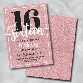 バラ金ゴールド16th誕生日パーティー 招待状