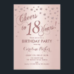 バラ金ゴールド18th誕生日パーティー 招待状<br><div class="desc">第18回バースデーパーティー招エレガント待デザインとフェイクグリッターバラ金ゴールドとフォイル効果。スパークリーグリッターダイヤモンド紙吹雪スタイリッシュとスクリプトフォント招待状カード。Glam赤面ピンクと白。応援18年！さらにカスタマイズするもし必要がある場合はメッセージを表示する。</div>