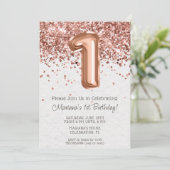 バラ金ゴールド1st誕生日パーティの招待状 招待状 (スタンド正面)