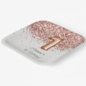 バラ金ゴールド1st誕生日パーティー ペーパープレート (傾斜あり)