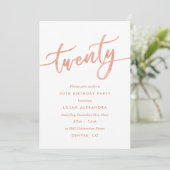 バラ金ゴールド20thバースデーパーティー招待フォイルフェイクー 招待状 (スタンド正面)