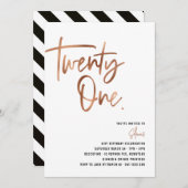 バラ金ゴールド21招待状、メス21招待状 招待状 (正面/裏面)