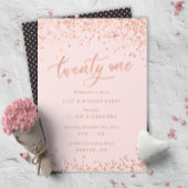 バラ金ゴールド21歳の誕生日パーティの招待状ホイフェイクル 招待状