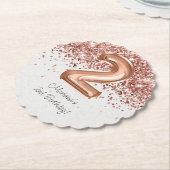 バラ金ゴールド2nd誕生日パーティー ペーパーコースター (アングル)