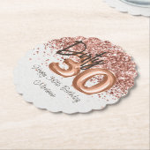 バラ金ゴールド30th誕生日パーティー ペーパーコースター (アングル)