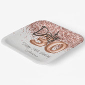 バラ金ゴールド30th誕生日パーティー ペーパープレート (傾斜あり)