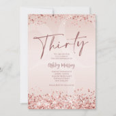 バラ金ゴールド30th誕生日招待状for Women 招待状 (正面)