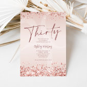 バラ金ゴールド30th誕生日招待状for Women 招待状